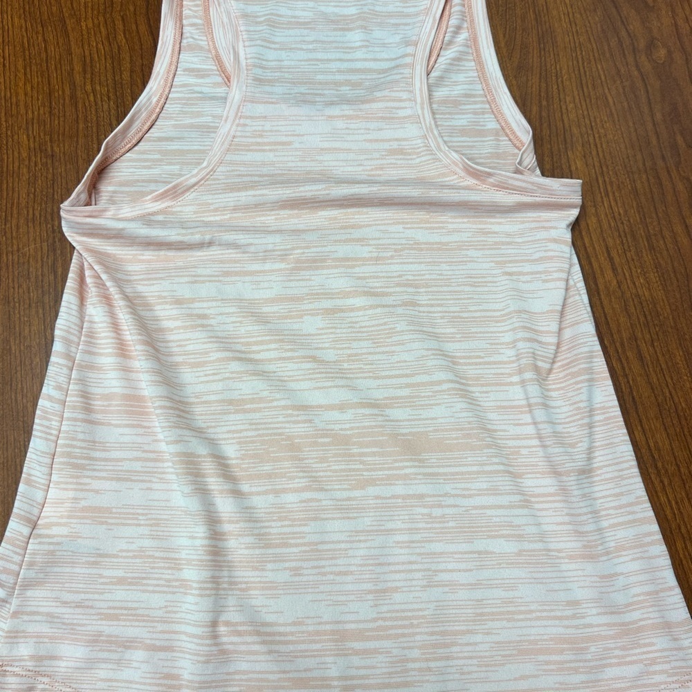 Nike Dri Fit Womens Size XS  Gray Athletic Logo Tank Top Coral Pink - Picture 4 of 6
